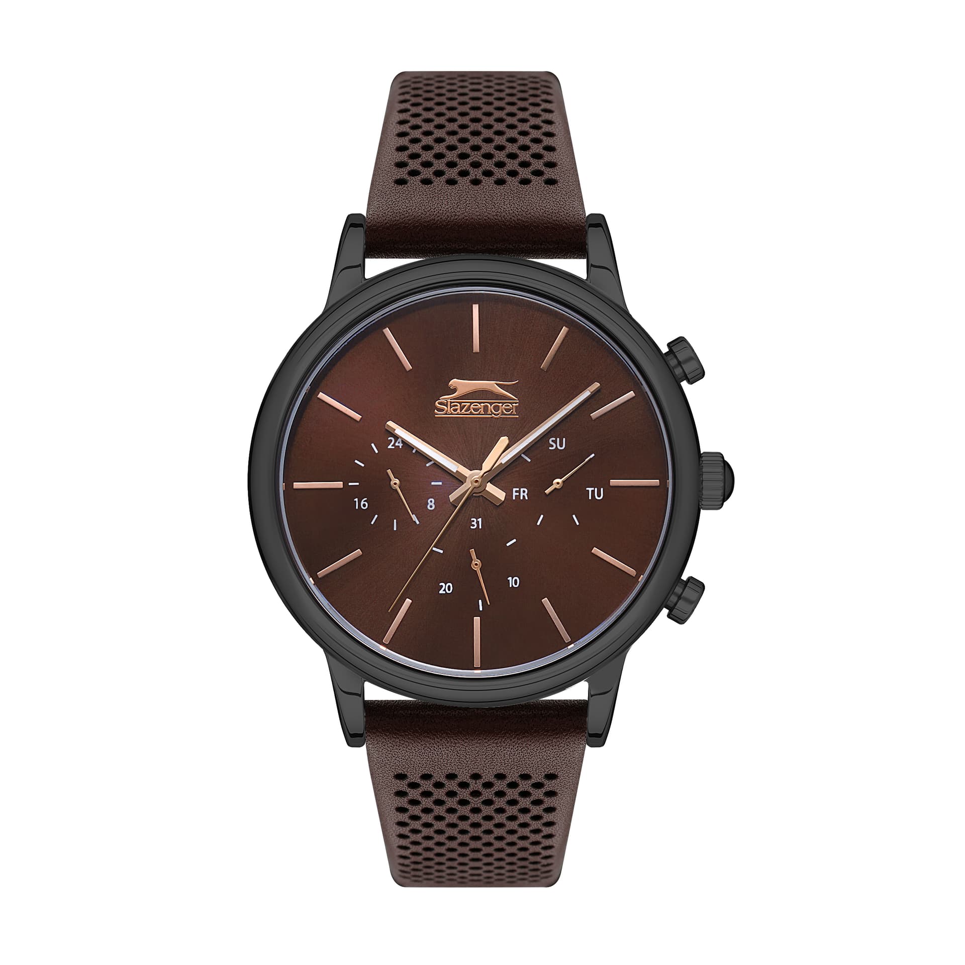 Slazenger Gents Stainless Steel Watch SL.09.2030.2.04 Brown