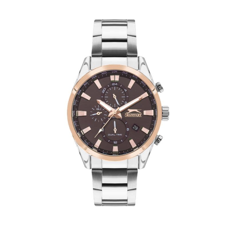 Slazenger Gents Stainless Steel Watch SL.09.2058.2.05 Brown