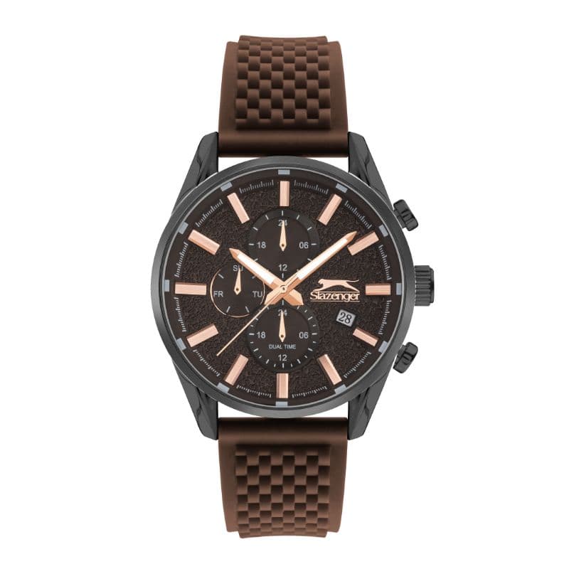 Slazenger Gents Stainless Steel Watch SL.09.2060.2.04 Brown