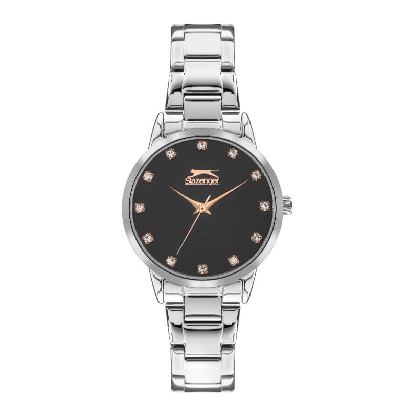 Slazenger Ladies Stainless Steel Watch SL.09.2071.3.04 Black