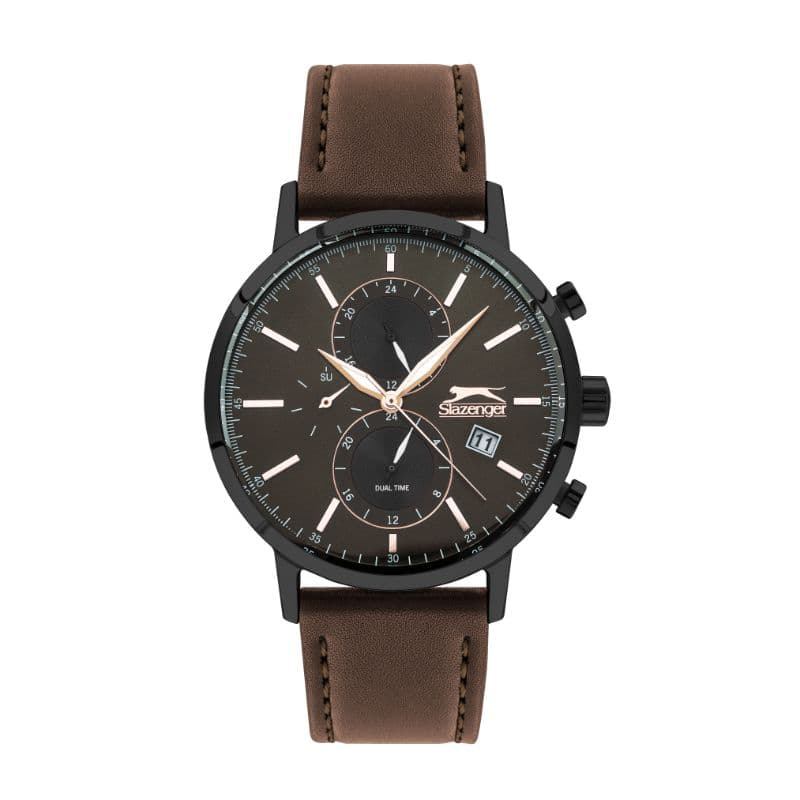 Slazenger Gents Stainless Steel Watch SL.09.2076.2.02 Brown