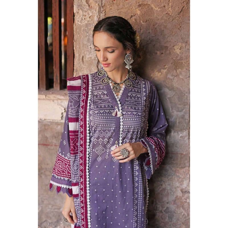 Chunri Lawn Unstitched Suit CL-22091A 3PC