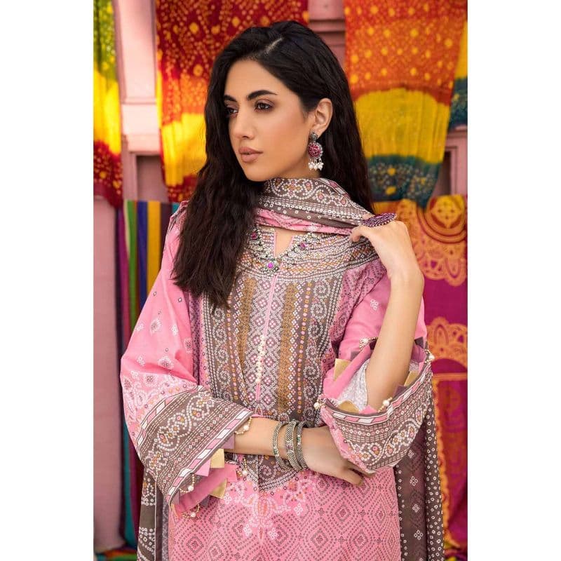Chunri Lawn Unstitched Lacquer Printed Suit CL-32054A 3PC