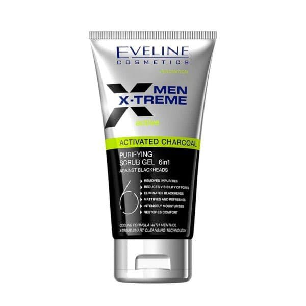 Eveline Men X-Treme Activated Charcoal Purifying Scrub Gel 150ml