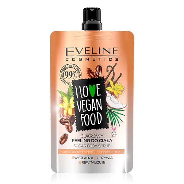 Eveline I Love Vegan Food Vanilla Latte Sugar Body Scrub