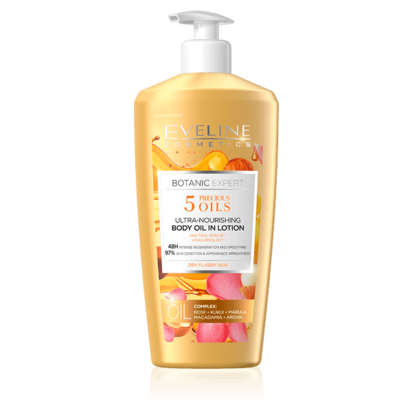 Eveline 5 Precious Oil Ultra Nourishing Body Oil in Lotion 350ml