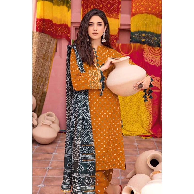 Unstitched Chunri Lawn Suit CL-32126A 3PC