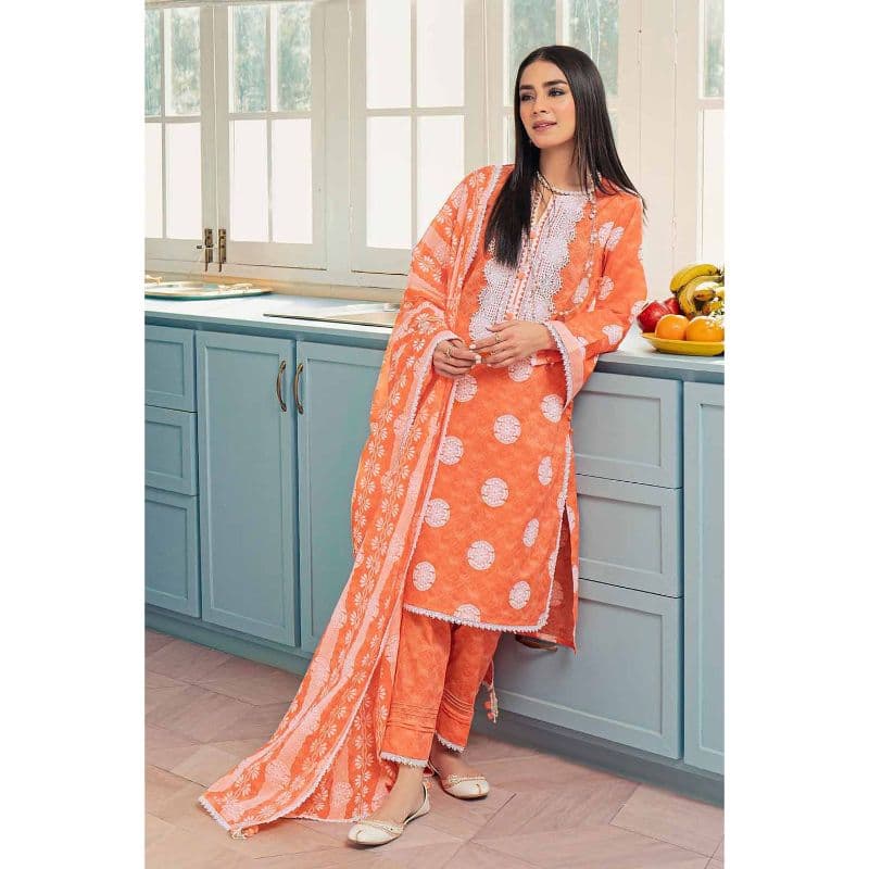 Lawn Lacquer Printed Lawn Unstitched Suit with Lace CL-32412 3PC