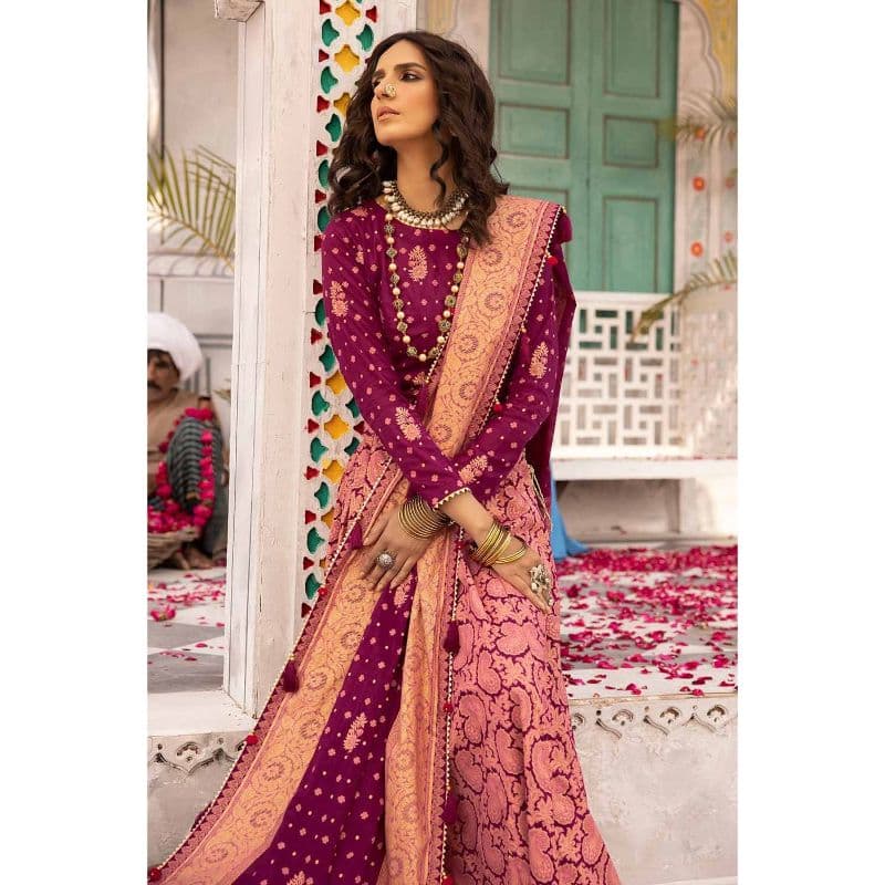 Glitter Printed Lawn Unstitched Suit CL-32533A 3PC