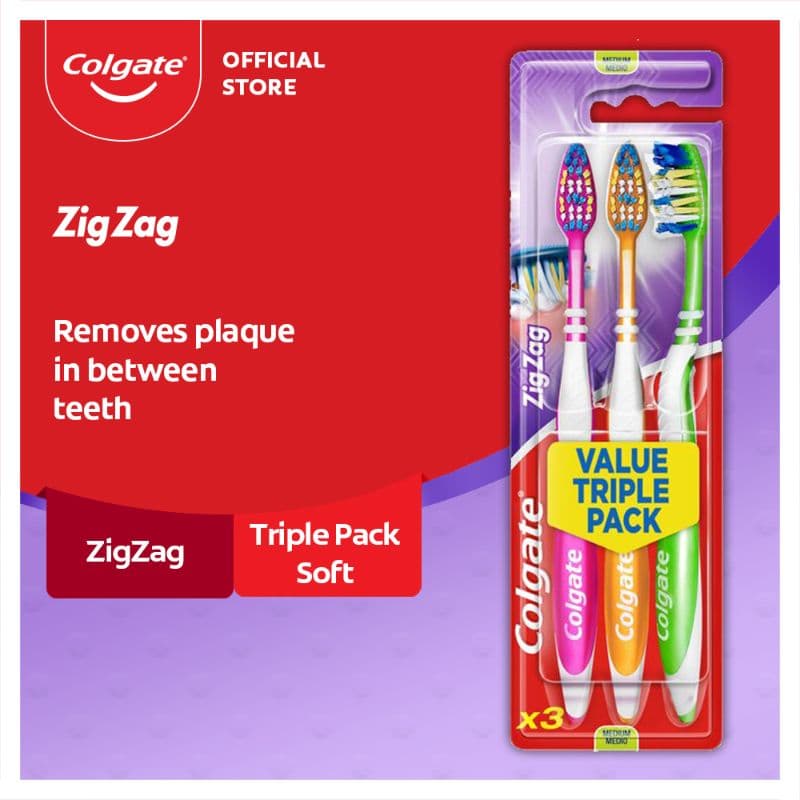 Colgate Zig Zag Toothbrush - Triple Pack (Soft)