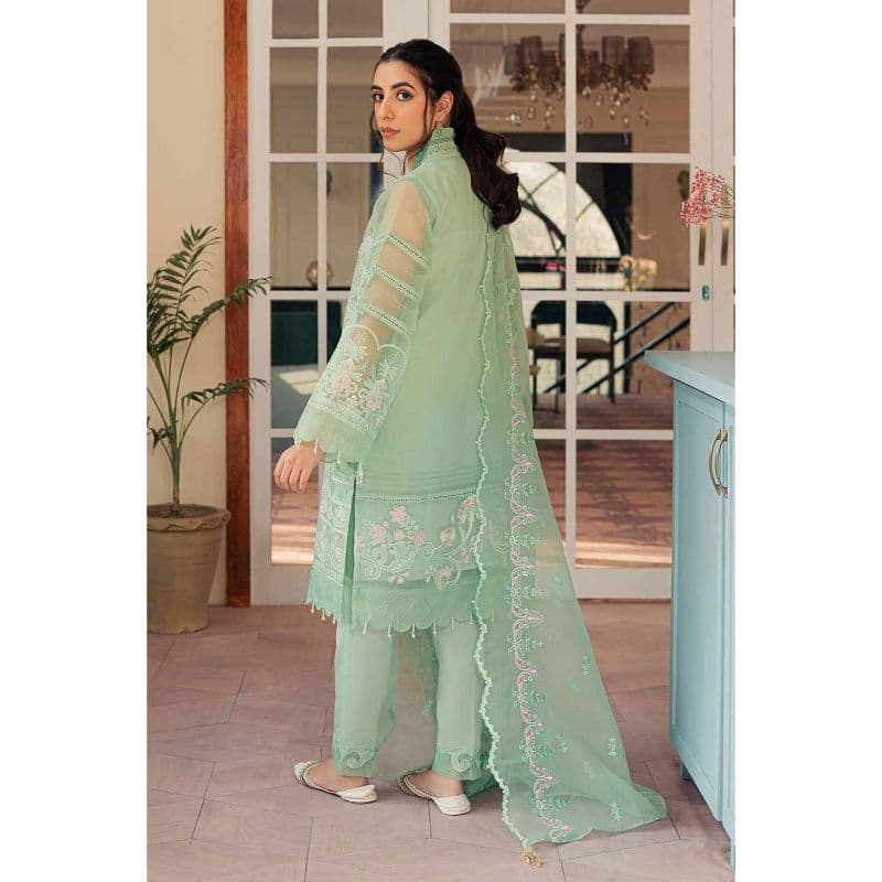 Embroidered Organza Unstitched Suit with Embroidered Organza Dupatta FE-32014 3PC