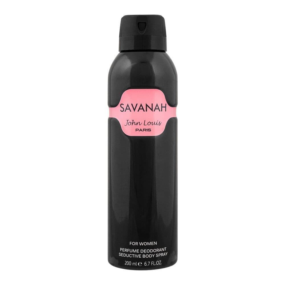 John Louis Savanah Perfumed Deodorant Body Spray, For Women 200ml