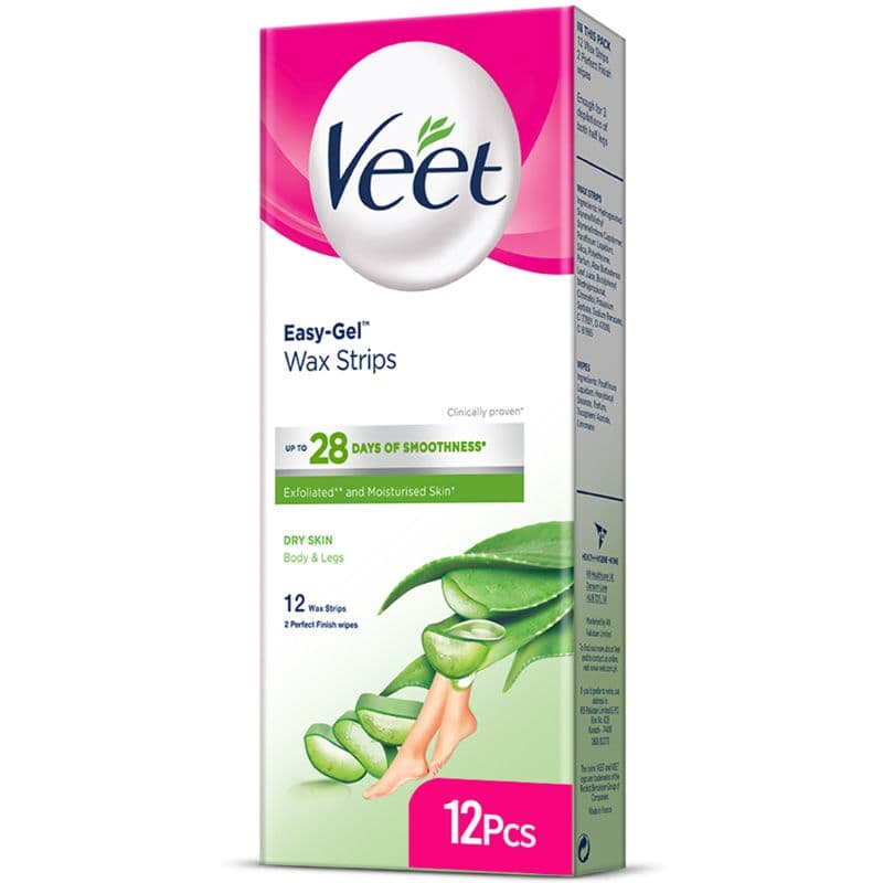 Veet Cold Wax Strips For Dry Skin 12 Strips
