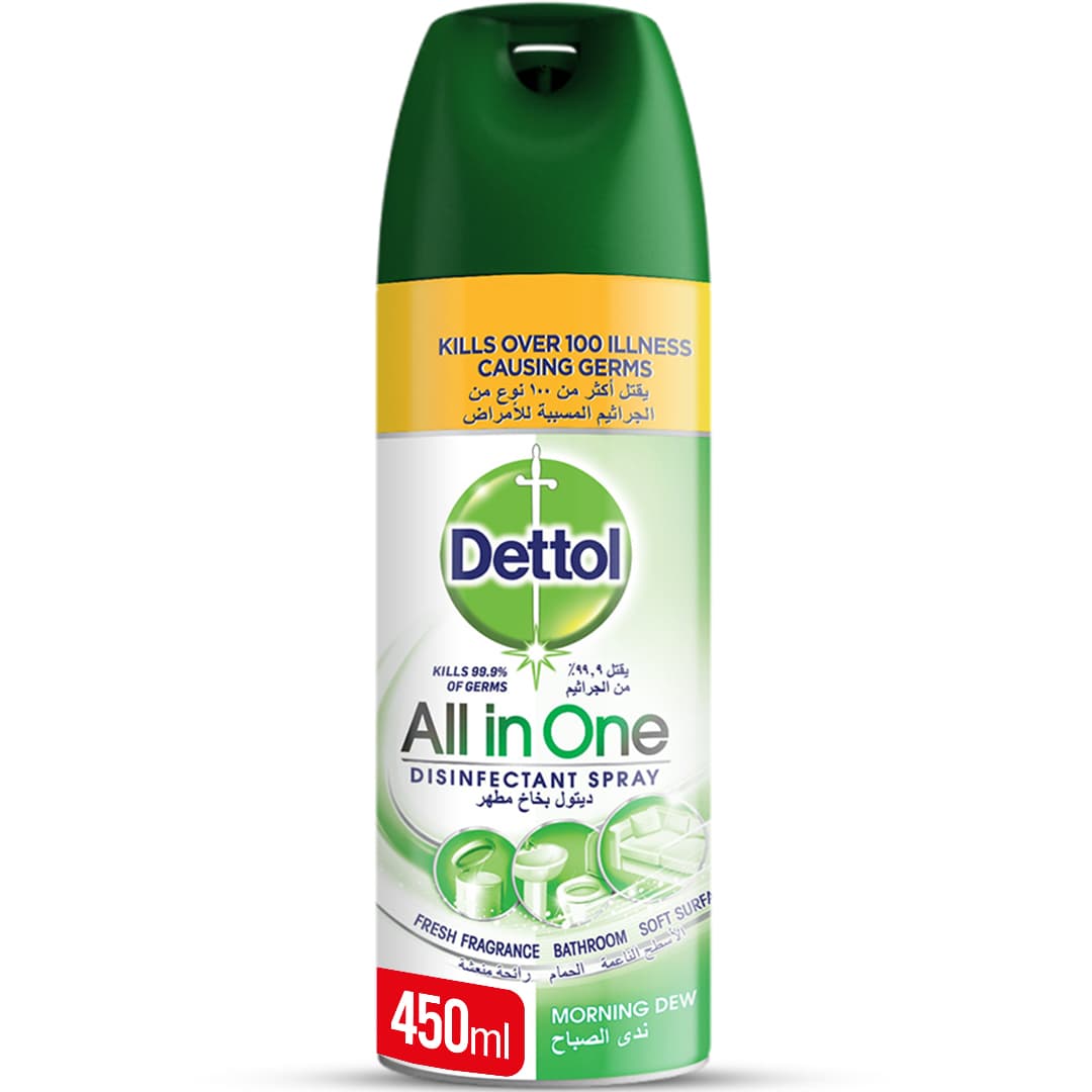 Dettol Morning Dew Antibacterial All in One Disinfectant Spray 450ml