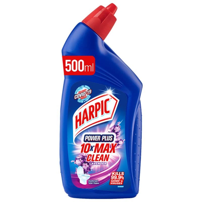 Harpic Toilet Cleaner Powerful 10x Max Cleaning Lavender 500ml