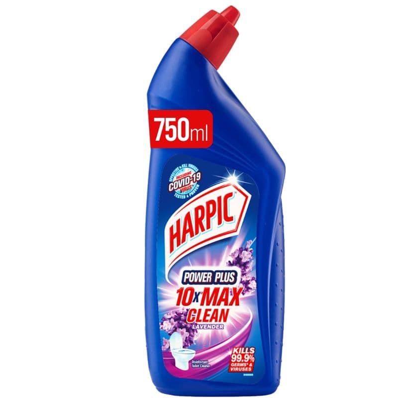 Harpic Toilet Cleaner Powerful 10x Max Cleaning Lavender 750ml