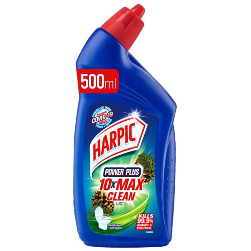 Harpic Toilet Cleaner Powerful 10x Max Cleaning Pine 500ml
