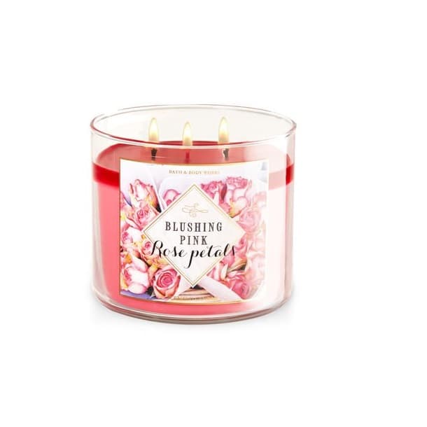 Bath and Body Works Blushing Pink Rose Petals Candle