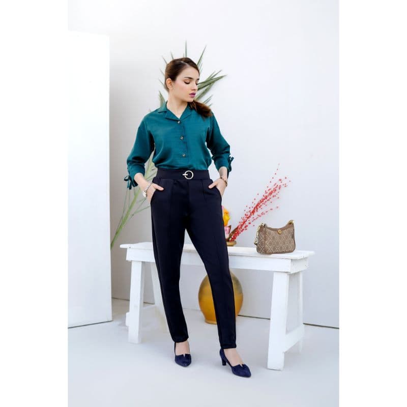 Zettrobe Formal Suit - Green and Black