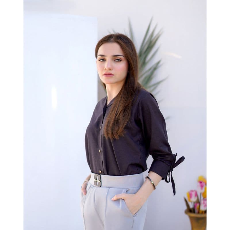 Zettrobe Hem Shirt-Black