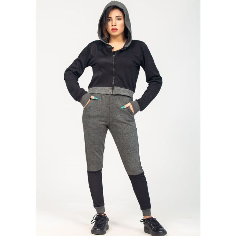 Zettrobe Contrast Zip Mesh Top & Pants