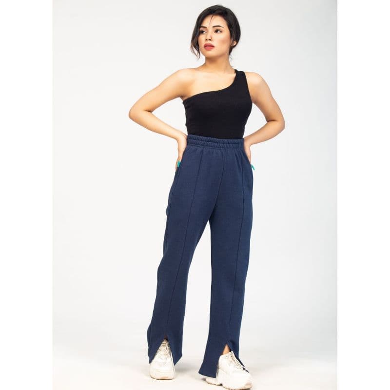 Zettrobe High Waist Flare Leg Pants - Navy