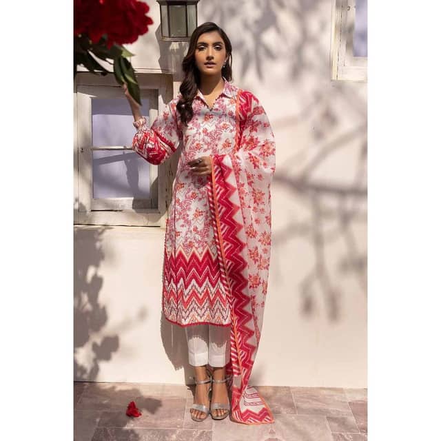 Ideas Printed Unstitched Lawn Suit CL-32216A 3PC