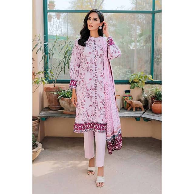 Ideas Printed Unstitched Lawn Suit CL-32188A 3PC