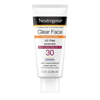 Neutrogena Clear Face Liquid Sunscreen Lotion SPF 30 88ml
