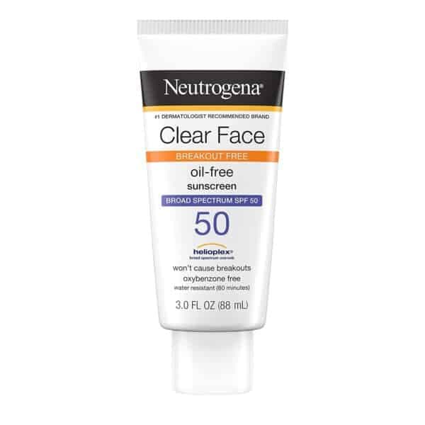 Neutrogena Clear Face Liquid Sunscreen Lotion SPF50 88ml