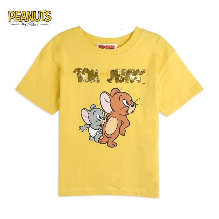 Kids Creation Yellow Tom & Jerry Sequence T-Shirt