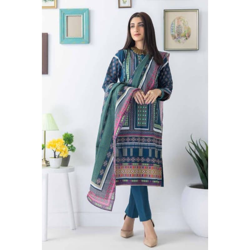 Ideas Printed Unstitched Lawn Suit RG-32136 3PC