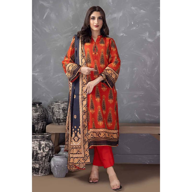 Ideas Printed Unstitched Lawn Suit RG-32142 3PC