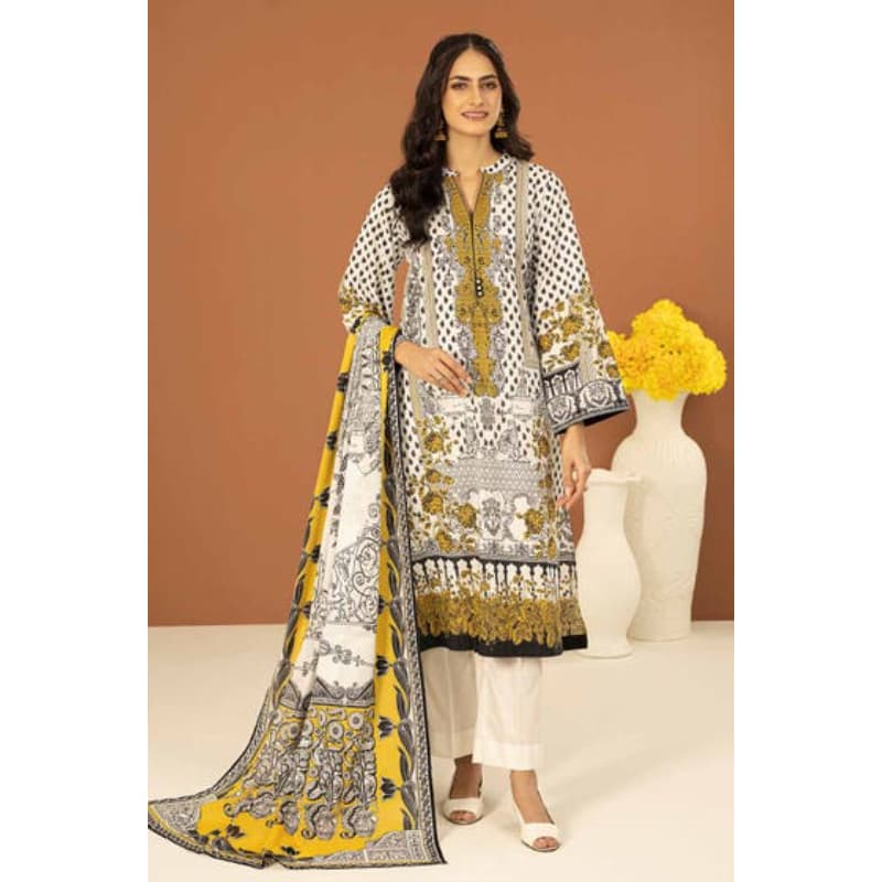 Ideas Printed Unstitched Lawn Suit RG-32143 3PC