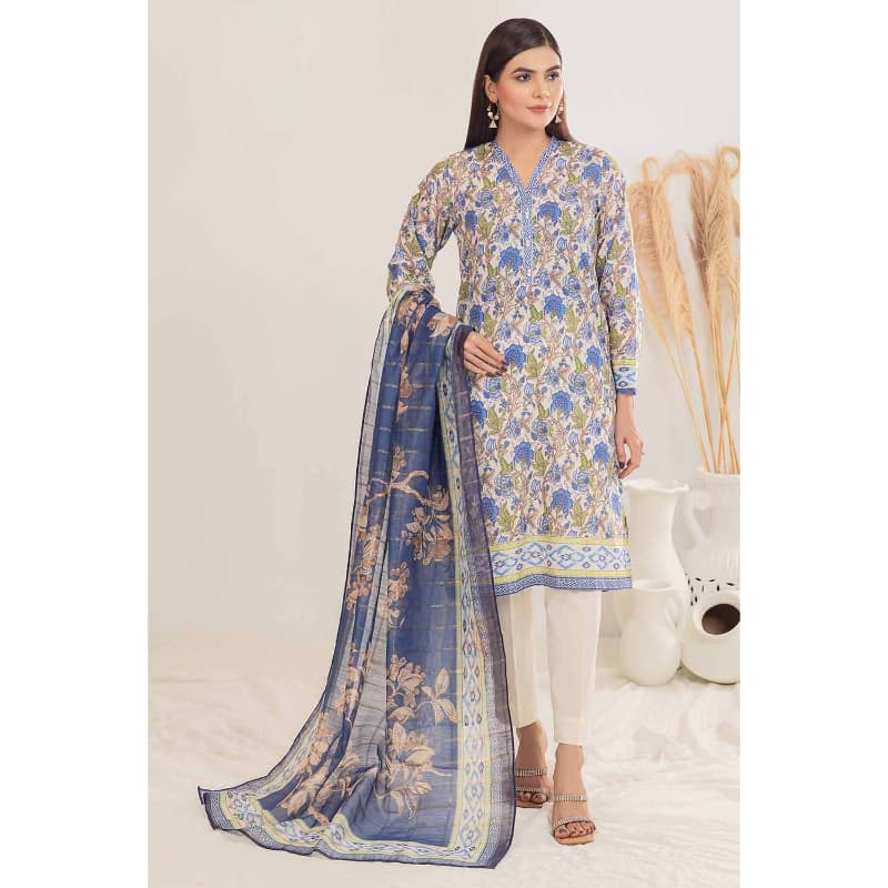 Ideas Printed Unstitched Lawn Suit RGF-32023 3PC