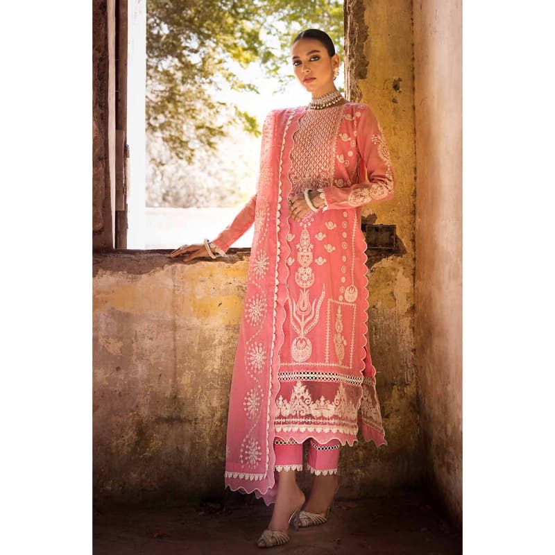 Ideas Foil Embroidered Paper Cotton Unstitched Suit with Foil Embroidered Paper Cotton Dupatta FE-32086 3PC