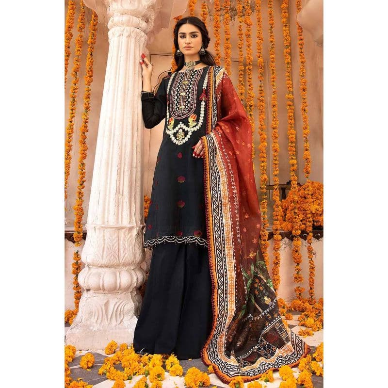 Ideas Embroidered Unstitched Jacquard Suit FE-32038 3PC