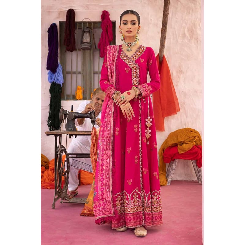 Ideas Embroidered Unstitched Jacquard Suit FE-32037 3PC
