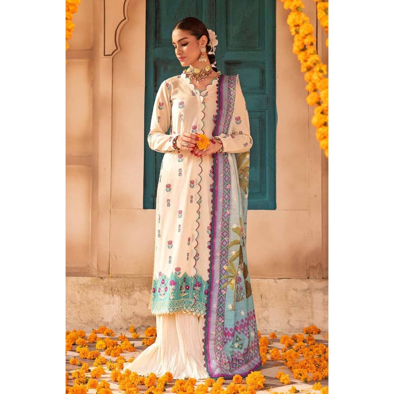 Ideas Embroidered Unstitched Jacquard Suit FE-32036 3PC
