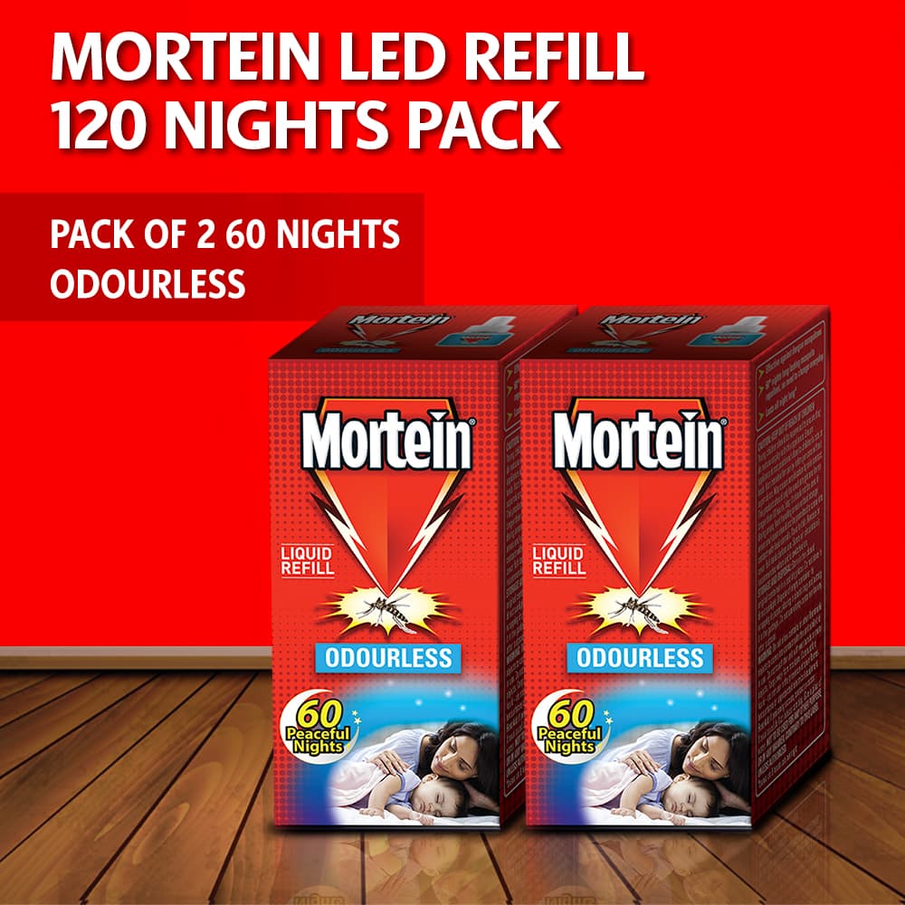 Mortein Mosquito Repellent Refill 120 Nights Odourless 42ml - Pack of 2