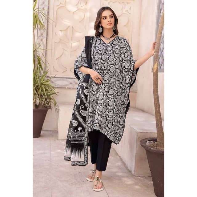 Ideas Printed Unstitched Lawn Suit B-32027 3PC