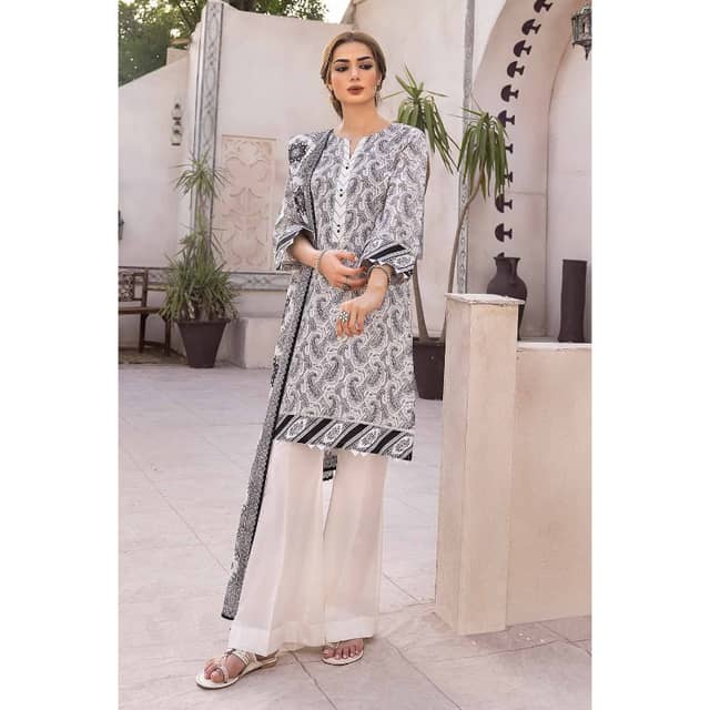 Ideas Printed Unstitched Lawn Suit B-32029 3PC
