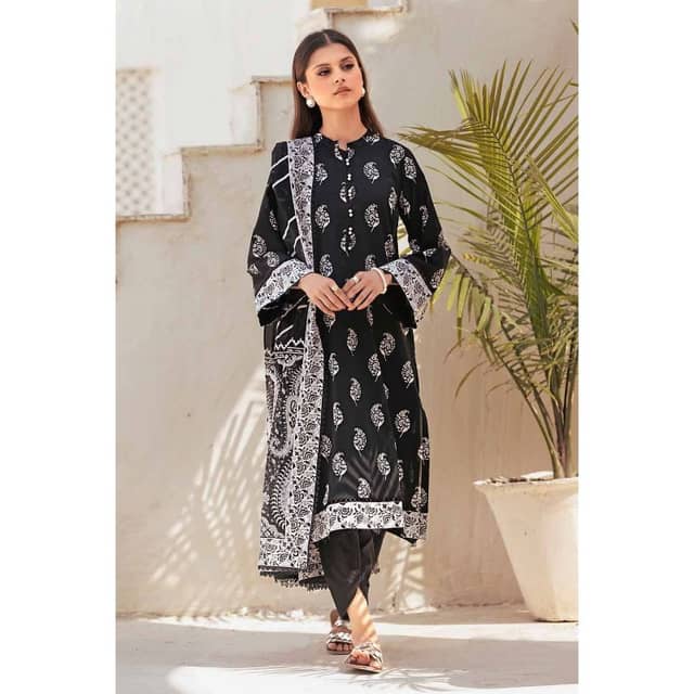 Ideas Printed Unstitched Lawn Suit B-32030 3PC