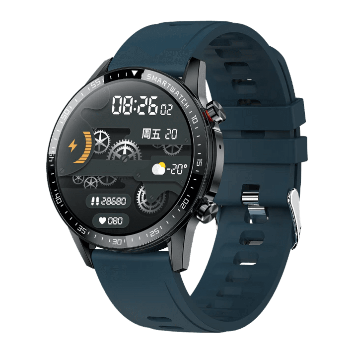 Yolo Fortuner Smart Watch Midnight Black with Moss Blue