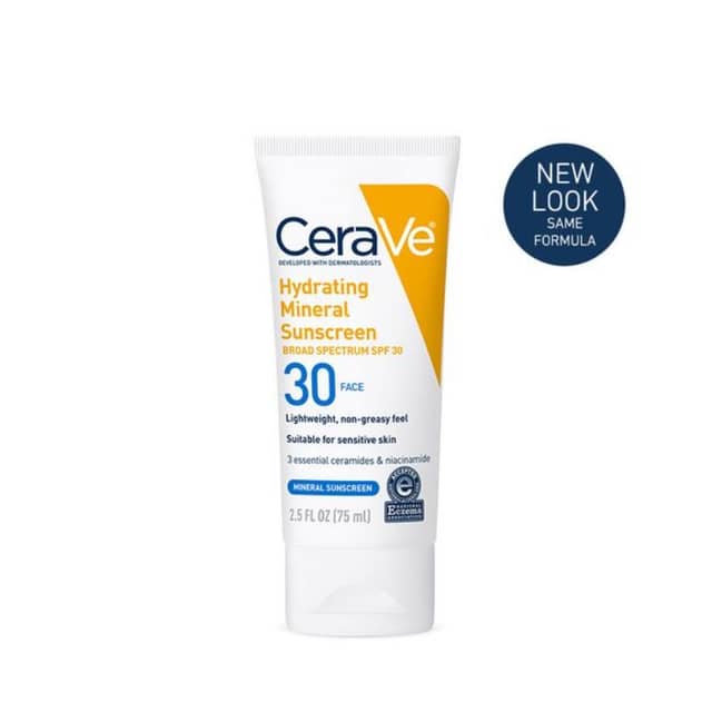 CeraVe Hydrating Mineral Sunscreen SPF30 Face Lotion 75ml