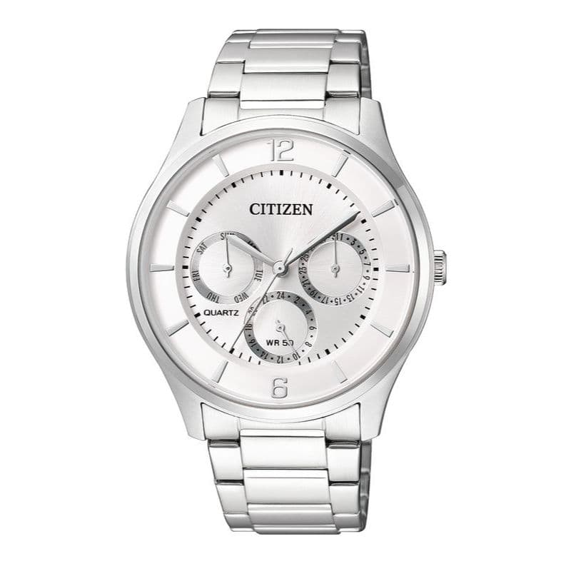 Citizen Gents Quartz Stainless Steel Strap With Gold Plating Watch AG8351-86A Silver
