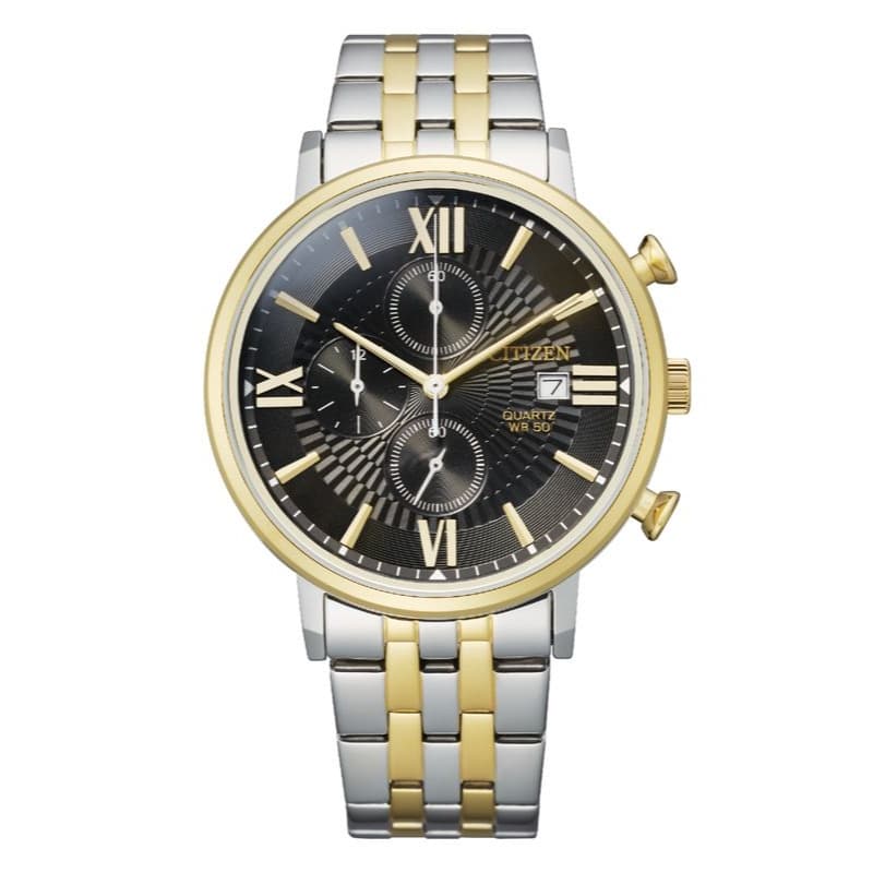 Citizen Gents Quartz Stainless Steel Watch AN3616-75E Brownish Black