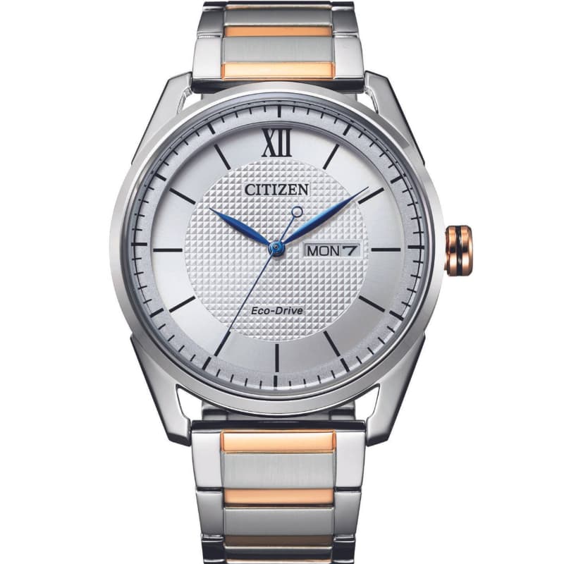 Citizen Gents Eco-Drive Stainless Steel Strap With Two-Tone Gold Plating Watch AW0084-81A Silver