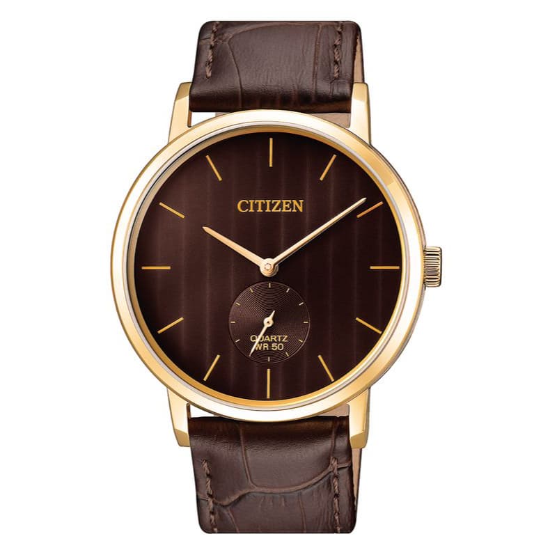 Citizen Gents Quartz Genuine Leather Watch BE9173-07X Brown
