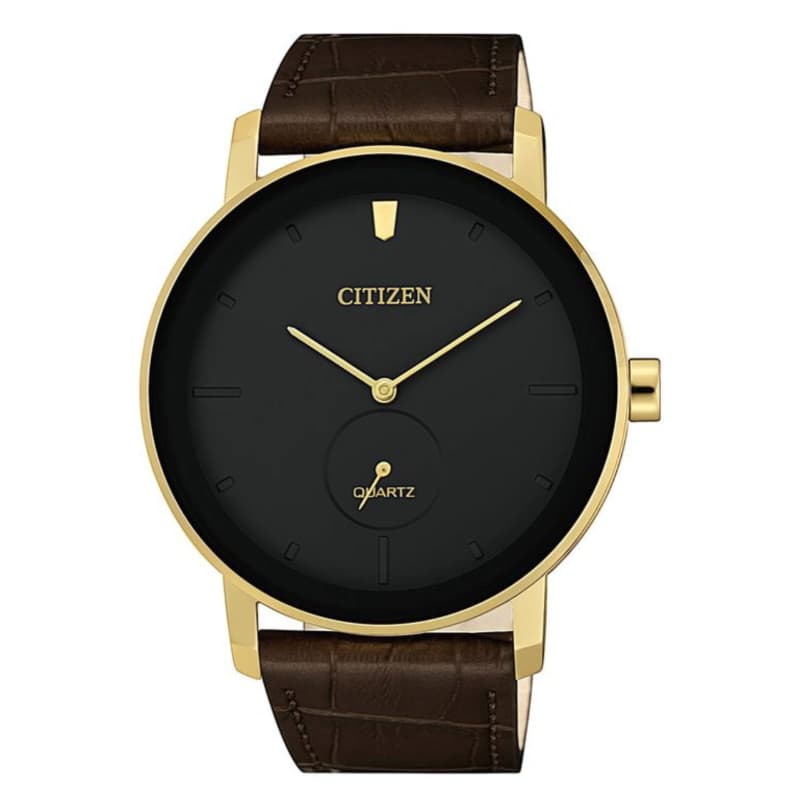 Citizen Gents Quartz Leather Strap Watch BE9182-06E Black